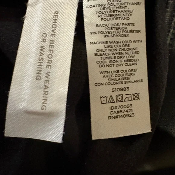 LOFT Black Faux Leather Pants - Picture 6 of 10